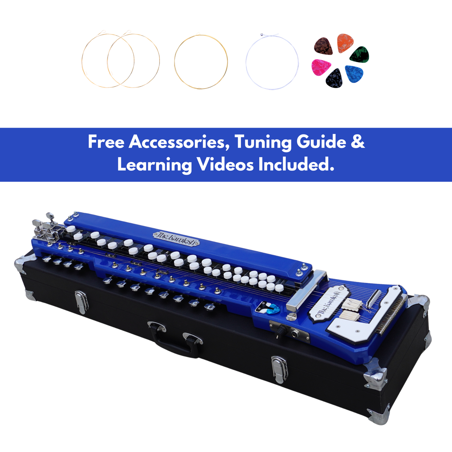 THE KAMLESH® TKB29 Bulbul Tarang with HardCase | ROYAL BLUE