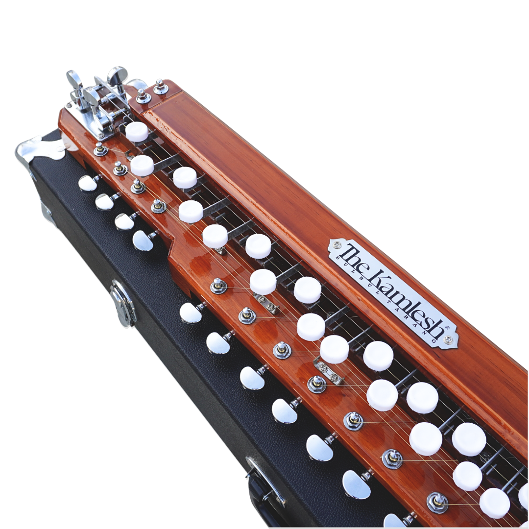 THE KAMLESH® TKB29 Bulbul Tarang with HardCase | NATURAL BROWN