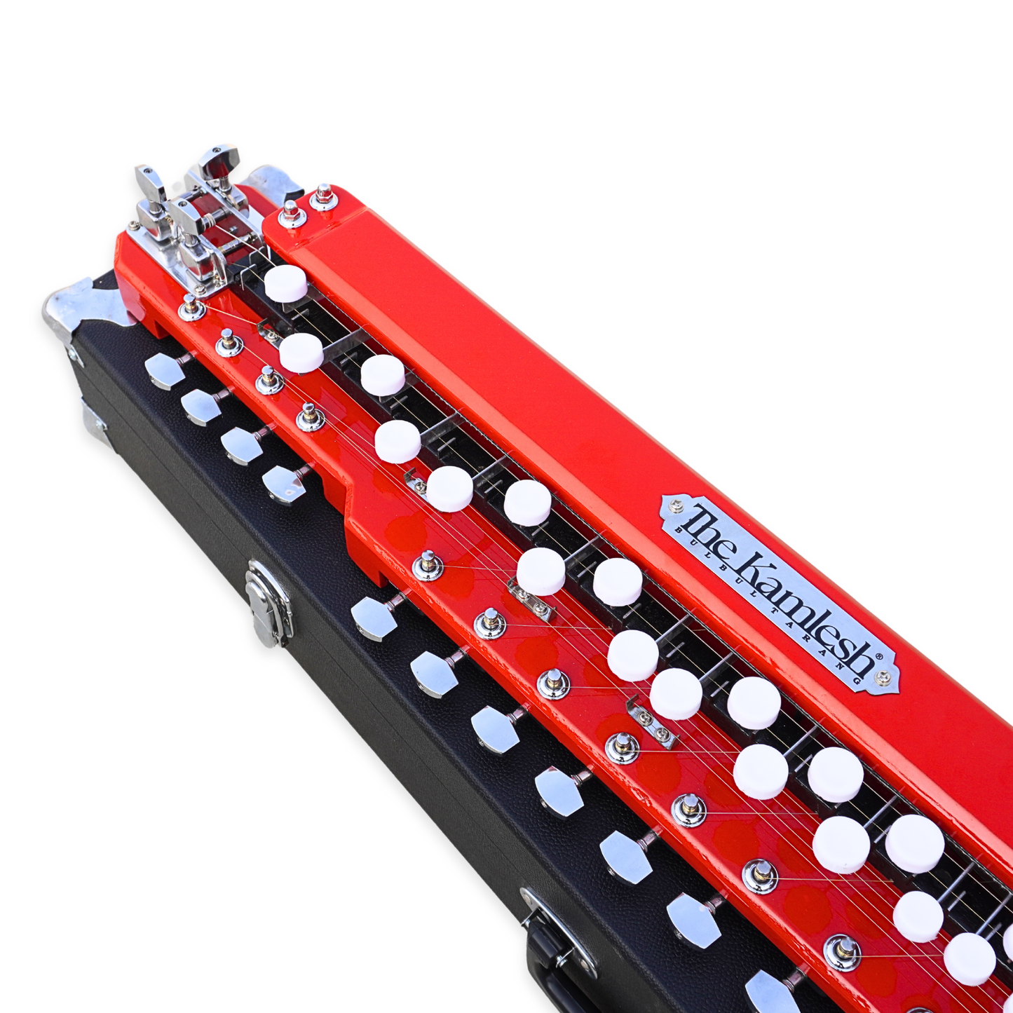 THE KAMLESH® TKB29 Banjo (Bulbul Tarang) with Hard Case – Ruby Red