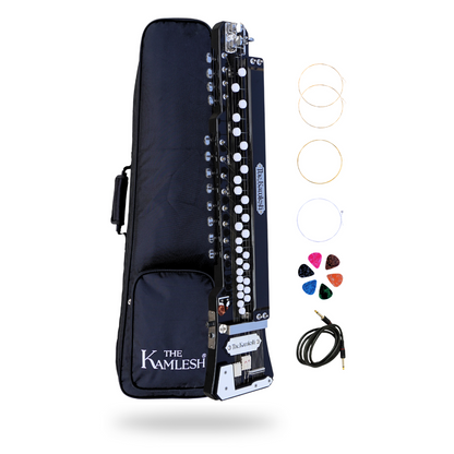 THE KAMLESH® Bulbul Tarang - 29 Keys & 14 String Instrument | TKB29 - Rich Black