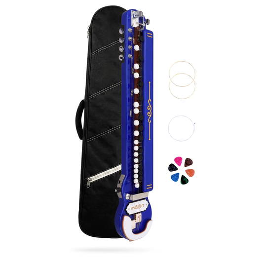 THE KAMLESH® TKB-6 Banjo (Bulbul Tarang) with Padded Bag | Royal Blue