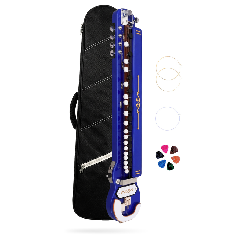 THE KAMLESH® TKB-6 Banjo (Bulbul Tarang) with Padded Bag | Royal Blue
