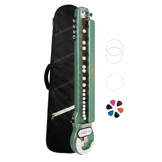 THE KAMLESH® TKB-6 Banjo (Bulbul Tarang) with Padded Bag | Pista Green
