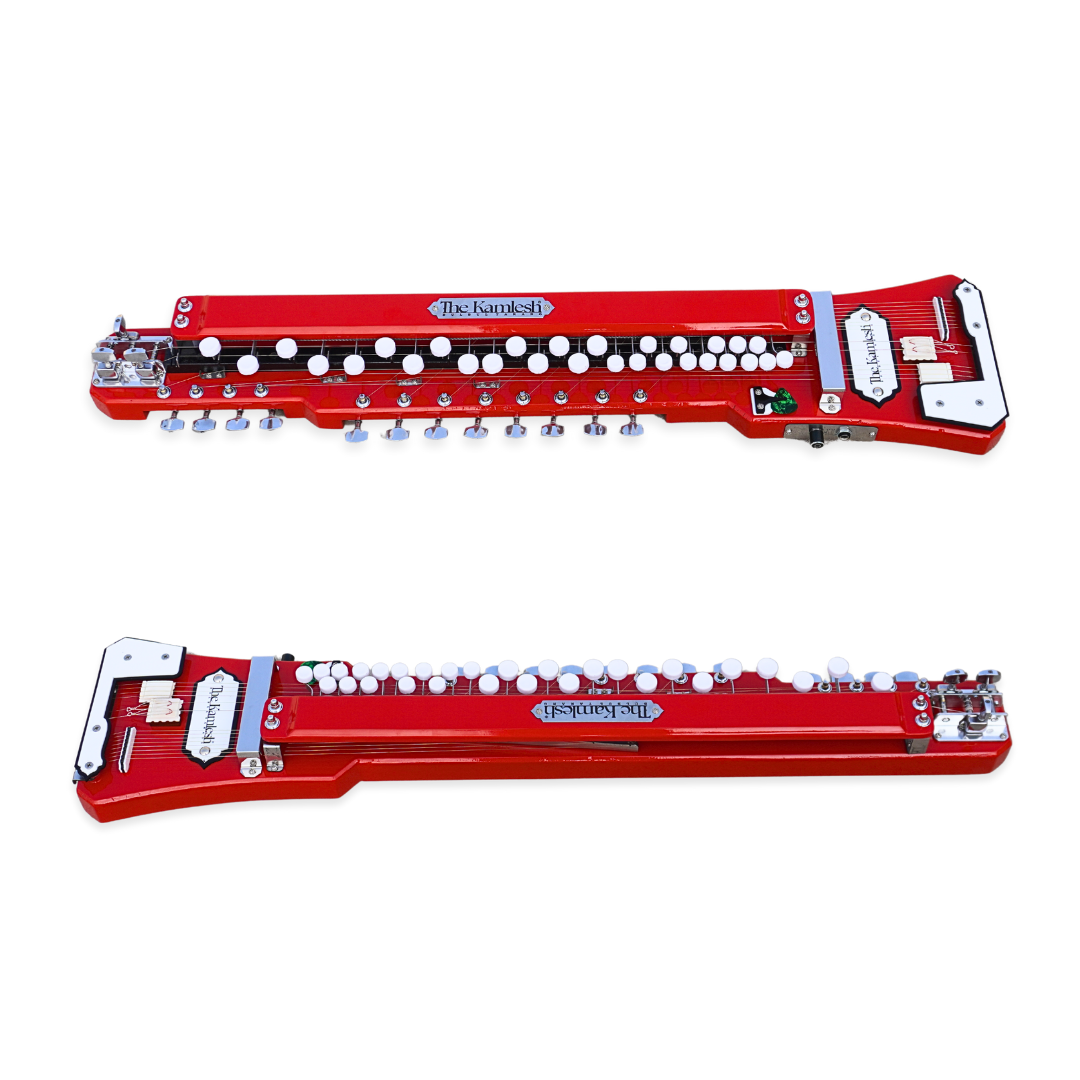 THE KAMLESH® Bulbul Tarang - 29 Keys & 14 String Instrument | TKB29 - Ruby Red