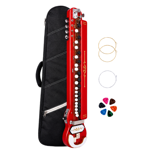 THE KAMLESH® TKB-6 Banjo (Bulbul Tarang) with Padded Bag | Ruby Red