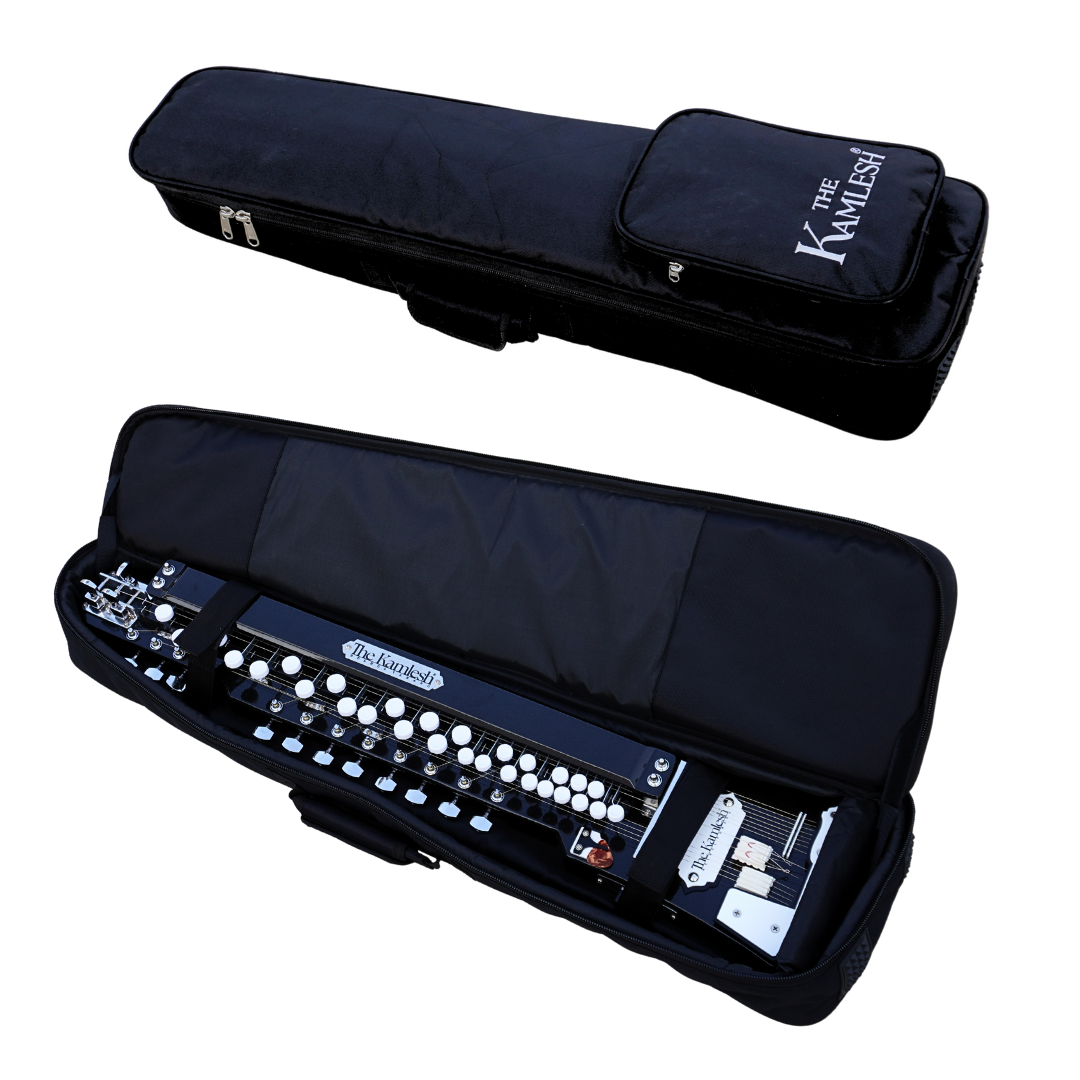 THE KAMLESH® Bulbul Tarang with Padded Bag- 29 Keys & 14 String Instrument | TKB29 - Rich Black