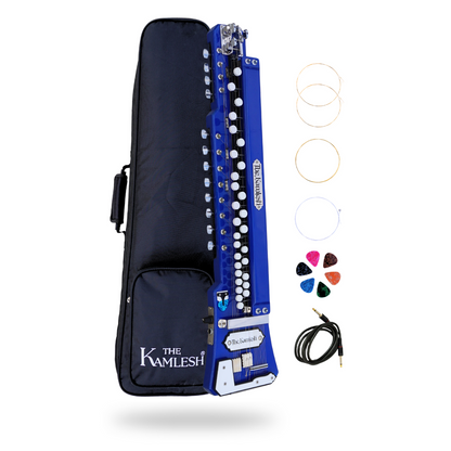 THE KAMLESH® Bulbul Tarang with Padded Bag- 29 Keys & 14 String Instrument | TKB29 - Royal Blue