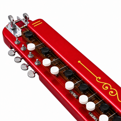 THE KAMLESH® TKB-6 Banjo (Bulbul Tarang) with Padded Bag | Ruby Red