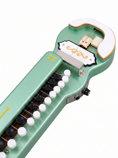 THE KAMLESH® TKB-6 Banjo (Bulbul Tarang) with Padded Bag | Pista Green