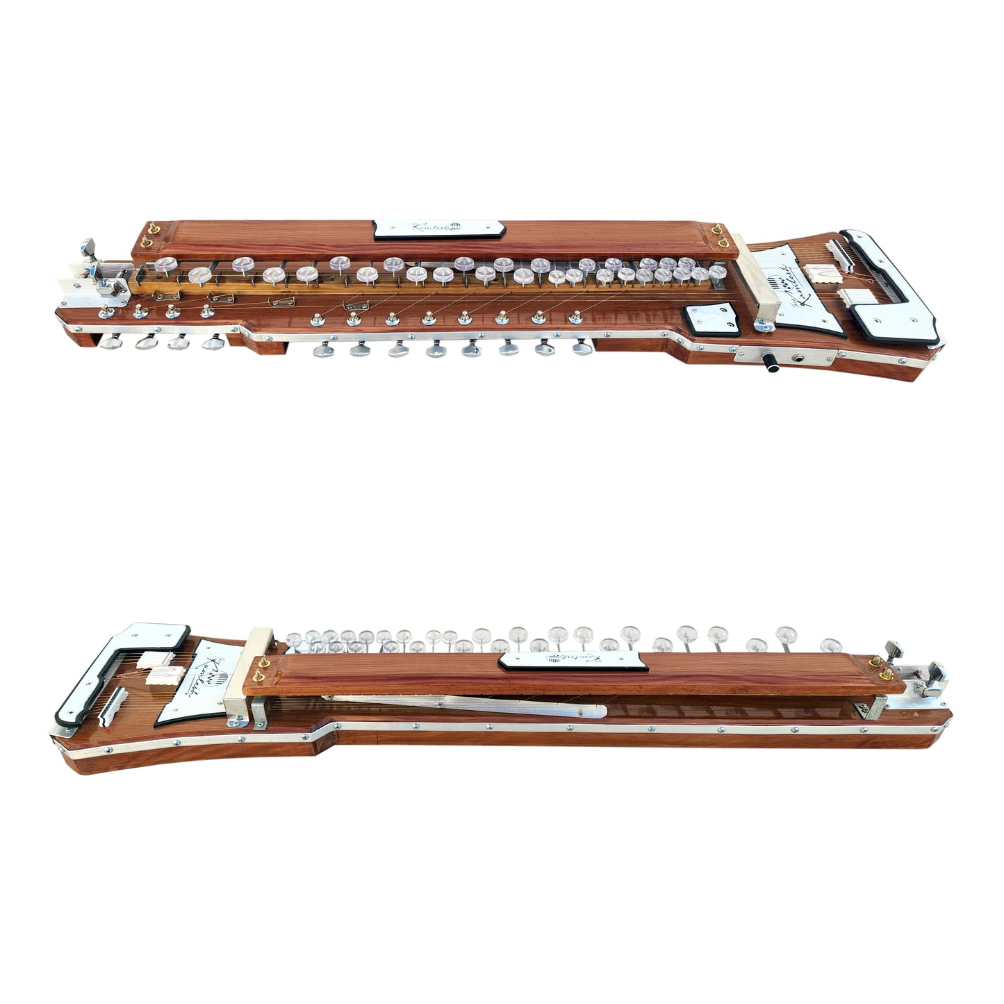 The Kamlesh® Bulbul Tarang (Indian Banjo) with Protective Case & Accessories - 29 Keys, 14 Strings, Natural Brown